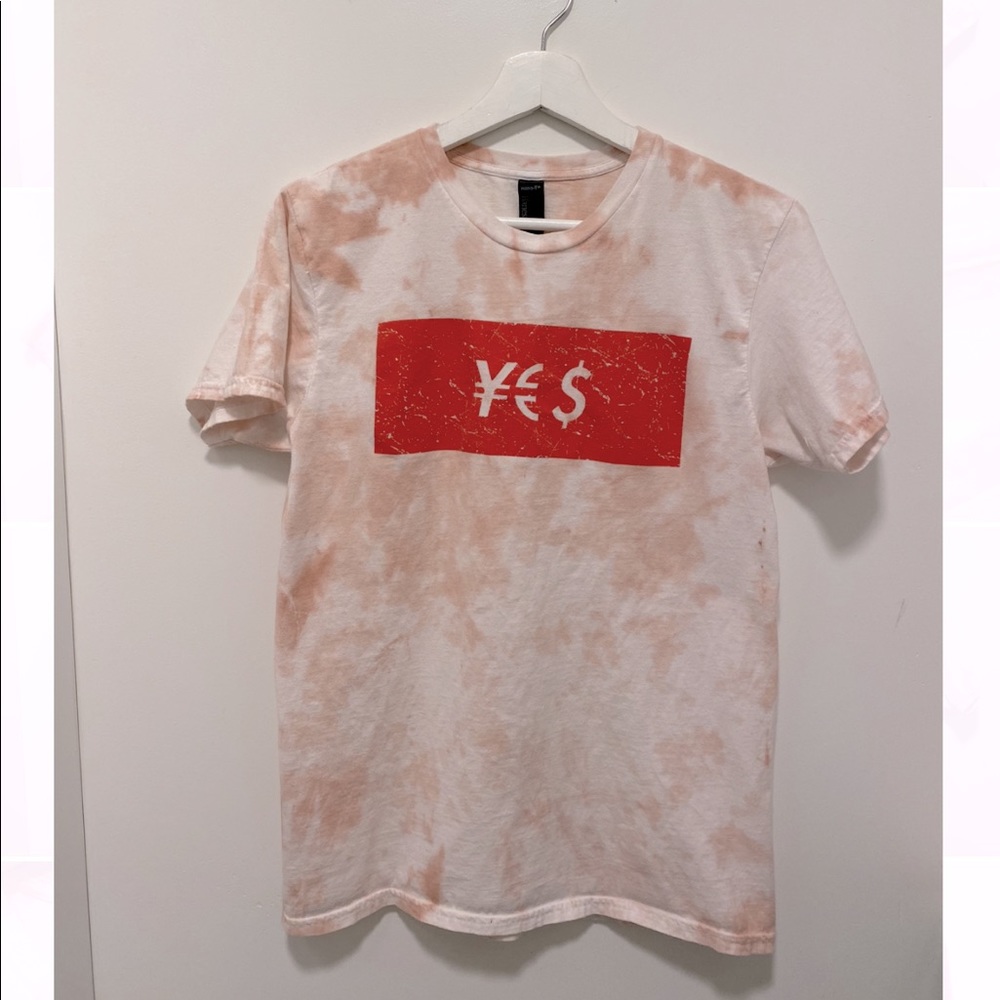Custom ¥€$ Tie Dye Graphic Tee - Medium